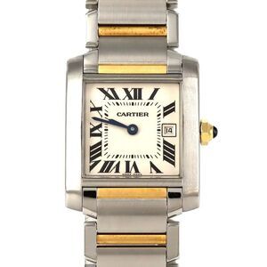 Cartier Tank Française MM Date Combi W51012q4 Ssxyg Quartz